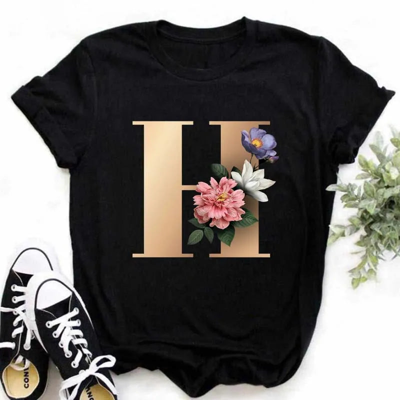 Chic Alphabet Print Eco Tee™