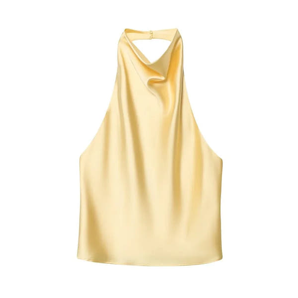 MUJER 2025 Halter Tops for Women Black Satin Backless Top Female Pink Summer Beach Top Woman off Shoulder Camisole Top Women