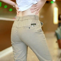 Ice Silk Men's Golf Men's Midweight Casual Pants Sports Pants Simple Design Khaki Black Slim Straight Leg Stretch Casual Trouse